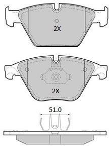 Купить Колодки тормозные передние FBP-1958 BMW F10, F12, F13, F01, F04, F11, Toyota Verso, BMW F07, F06, Toyota Hilux FREMAX fbp1958 (фото1) подбор по VIN коду, цена 1943 грн.