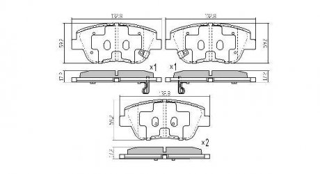 Купить Колодки тормозные передние FBP-1960 Hyundai I30, Veloster, KIA Ceed, Hyundai Elantra, KIA Cerato, Pro Ceed, Carens FREMAX fbp1960 (фото1) подбор по VIN коду, цена 1733 грн.