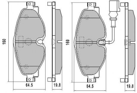 Купити КОЛОДКИ ГАЛЬМІВНІ ПЕРЕДНІ FBP-1972 Volkswagen Golf, Seat Leon, Audi A3, Hyundai Elantra, Skoda Octavia, Audi TT, Volkswagen Passat, Skoda Superb, Volkswagen Touran, Caddy, Tiguan FREMAX fbp1972 (фото1) підбір по VIN коду, ціна 2258 грн.