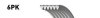 Купить (8653-10741) Ремінь (поліклиновий) MICRO-V HORIZON BMW F13, F11, F10, F12, F07, X5, F01, F04, X6, F06 Gates 6PK2143 (фото1) подбор по VIN коду, цена 1075 грн.