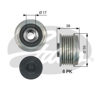 Муфта генератора KIA Carnival, Hyundai Santa Fe, IX35, KIA Sorento, Sportage Gates oap7177