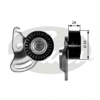 Шкив натяжной Renault Clio, Kangoo, Megane, Nissan Micra, Almera, Renault Scenic, Nissan Kubistar Gates t38347