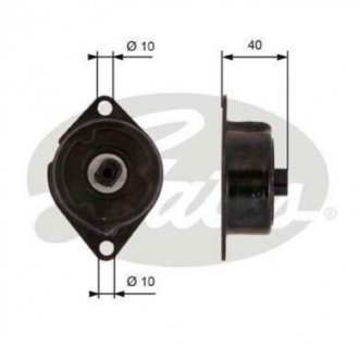 Купити Натяжний ролик Volkswagen Polo, Skoda Felicia, Volkswagen Caddy Gates t38499 (фото1) підбір по VIN коду, ціна 1593 грн.