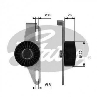 Купить Натяжной механизм Dacia Logan, Renault Sandero, Logan Gates t39393 (фото1) подбор по VIN коду, цена 2877 грн.