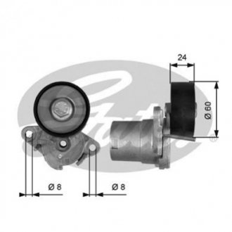 Ролик Audi A3, Volkswagen Jetta, Golf, Seat Leon, Audi TT, Skoda Superb, Volkswagen Passat Gates t39397