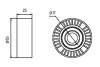 Купить Натяжной ролик Ford C-Max, Galaxy, S-Max, Mondeo, Focus, Fiesta, Citroen C3, Peugeot 307, Citroen C2, Mazda 3, Peugeot 206 GMB gta0020 (фото4) подбор по VIN коду, цена 248 грн.