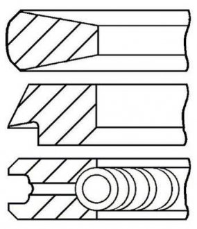 Кільця поршневі на 1 циліндр GOETZE 08-121800-00