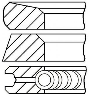 Комплект кілець поршневих Ford Transit GOETZE 08-123721-00