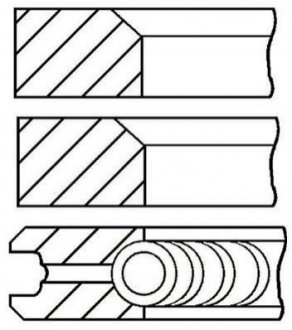 Комплект кілець поршневих з 3 шт. GOETZE 08-170707-10