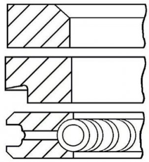 Кольца поршневые GOETZE 08-173807-00