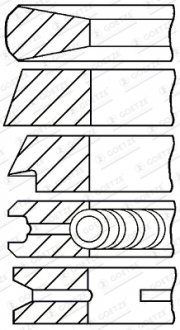 Кольца поршня (OM314/OM352) (D=97 GOETZE 0817430710