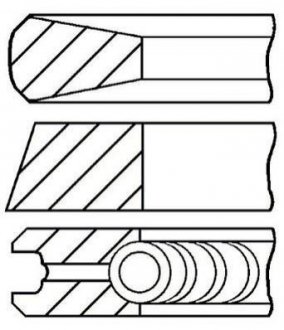 Кольца поршневые Ford Sierra, Scorpio, Peugeot 604 GOETZE 08-320200-10