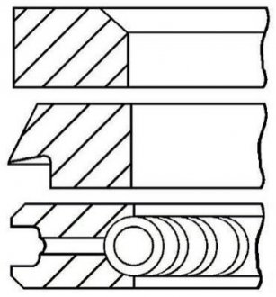 Купити Кільця поршневі Audi 80, Volkswagen Passat GOETZE 08-408707-00 (фото1) підбір по VIN коду, ціна 294 грн.