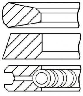 Кольца поршневые GOETZE 08-435000-00