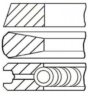 Кільця поршневі,комплект GOETZE 0844320000