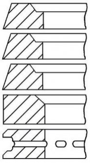 Кольца поршневые Audi 100, 80, A4, A6 GOETZE 08-990807-00