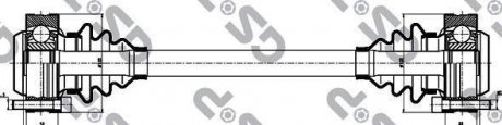 Купить Полуось переднего моста BMW E34 GSP 205001 (фото1) подбор по VIN коду, цена 3115 грн.