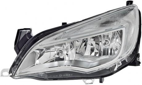 Купити OPEL Фара основная галоген с лампами,мотором,H7/H7 W21/5W лів.Astra J 09- Opel Astra HELLA 1EG 010 011-311 (фото1) підбір по VIN коду, ціна 13788 грн.