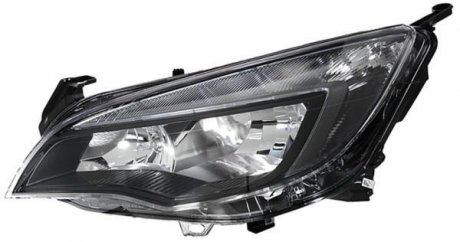 OPEL Фара основная галоген H7/H7,LED-дневн.свет,прав.Astra J 11- Opel Astra HELLA 1EG 010 011-361
