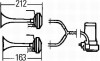 Купить Звуковой сигнал 780/840гц 240 Вт 12V мощность 118дБ HELLA 3PB 003 001-651 (фото2) подбор по VIN коду, цена 1291 грн.