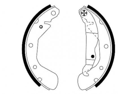 Колодки тормозные барабанные; задн. HELLA 8DB355001301