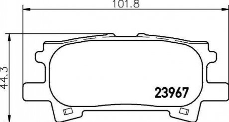 Купить Тормозные колодки зад. Lexus RX 03-08 (sumitomo) Lexus RX, Toyota Highlander HELLA 8DB355010-621 (фото1) подбор по VIN коду, цена 1018 грн.