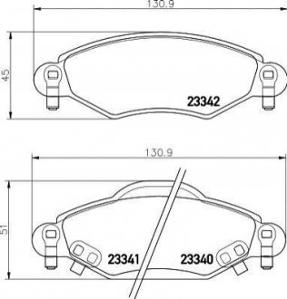 Тормозные колодки перед. Yaris 1.0-1.5 99-05 HELLA 8DB355010-791