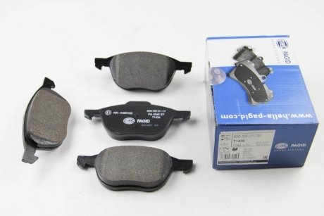 Купить Тормозные колодки перед. Focus/C-Max/Kuga 03- Ford C-Max, Kuga, Mazda 5, Volvo C30, C70, Mazda 3, Volvo S40, V50, Ford Focus, Ecosport, Volvo V40 HELLA 8DB355011-191 (фото1) подбор по VIN коду, цена 1350 грн.