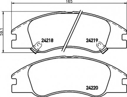 Купить Комплект перед. тормозов. колодок Kia Cerato 1.6 CRDi 04- KIA Cerato HELLA 8DB 355 012-041 (фото1) подбор по VIN коду, цена 1580 грн.