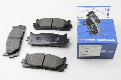 Купити Гальмівні колодки пер. LEXUS ES/TOYOTA CAMRY 2.4-3.5 06- HELLA 8DB355012-401 (фото1) підбір по VIN коду, ціна 1240 грн.