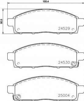 Тормозные колодки перед. Mitsubishi L200 05-15 (tokico) Mitsubishi L200, Pajero HELLA 8DB355013-221