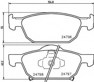 Колодки гальмівні перед.(МКПП) Honda Accord 08- HELLA 8DB 355 013-891