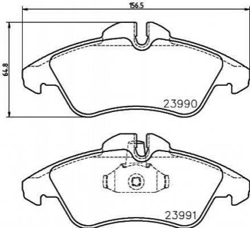 Купить Тормозные колодки перед. Sprinter/LT 96-06/Vito 96-99 (ATE) Mercedes W901, W902, Vito, V-Class, W903, Volkswagen LT, Mercedes W909 HELLA 8DB355014-481 (фото1) подбор по VIN коду, цена 1431 грн.