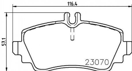 Купить Тормозные колодки передние MB A-class (W168) 97-04 (TRW) Mercedes W168 HELLA 8DB355018-281 (фото1) подбор по VIN коду, цена 1485 грн.