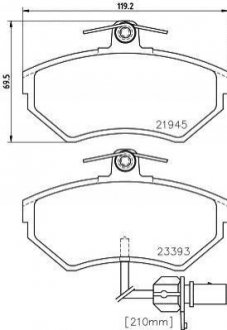 Тормозные колодки передние W163 M-класс HELLA 8DB355018-451