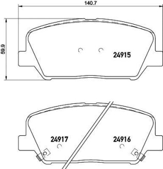 Купить Колодки гальмівні дискові комплект; передн. Hyundai I30, Genesis, KIA Ceed, Optima, Cerato, Hyundai Veloster, KIA Pro Ceed HELLA 8DB355020591 (фото1) подбор по VIN коду, цена 2280 грн.