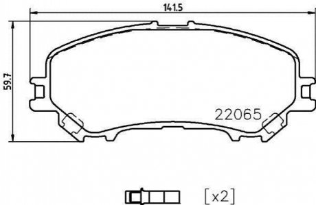 Купить Тормозные колодки перед. X-TRAIL 14- Nissan X-Trail, Renault Koleos HELLA 8DB355021-861 (фото1) подбор по VIN коду, цена 1675 грн.