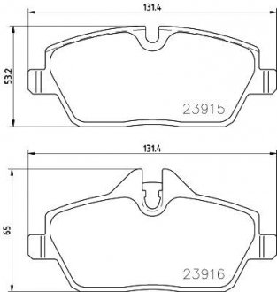 Тормозные колодки передний BMW I3 (I01) Electric 08.13- HELLA 8DB 355 021-881