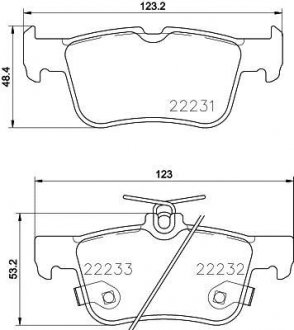 ТОРМОЗНЫЕ КОЛОДКИ Ford Galaxy, Mondeo V, S-Max Ford Usa Fusion Lincoln Mkz 1.0-3.5 09.06- HELLA 8DB 355 023-301