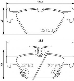 Тормозные колодки дисковые зад. Subaru Outback 2.0 D 2015- HELLA 8DB 355 023-341