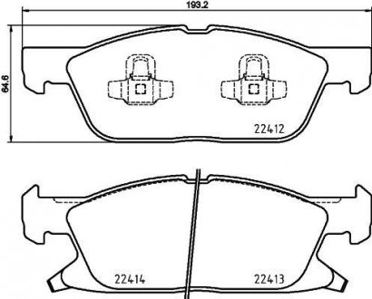 Колодки тормозные комплект HELLA 8DB355024981