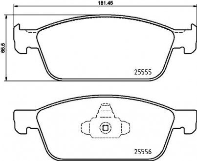 Тормозные колодки дисковые передний Ford Focus 12-, Kuga II 2.0TDCI 13- HELLA 8DB 355 025-511