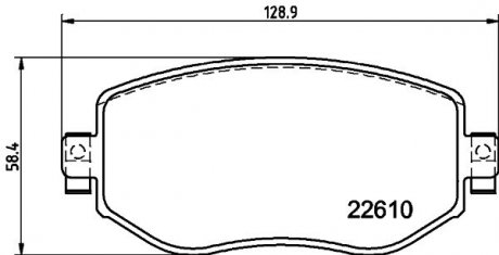 Комплект перед. тормозов. колодок Renault Megane IV 2015- HELLA 8DB 355 025-851