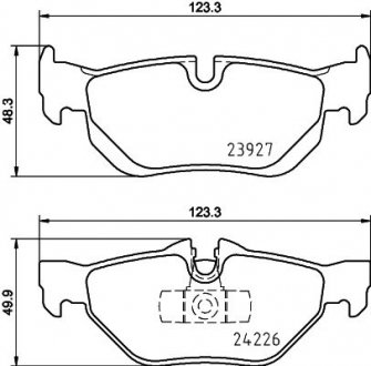 Купить BMW Тормозные колодки задние. 3 E90 04-, X1/3 09- BMW E92, E93, E81, E91, E88, E90, E87 HELLA 8DB 355 031-781 (фото1) подбор по VIN коду, цена 2264 грн.