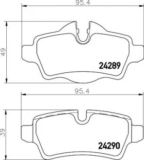 MINI Тормозные колодки задние R56, R57 HELLA 8DB 355 031-791