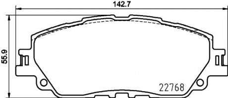 Колодки тормозные передние Lexus Ux Toyota Camry V70, Rav 4 V 2.0-3.5 08.17- Lexus RX HELLA 8DB 355 036-511