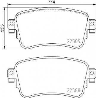 ТОРМОЗНЫЕ КОЛОДКИ Citroen Jumpy, Spacetourer Opel Vivaro C, Zafira Life Peugeot Expert, Traveller Toyota Proace, Proace Verso 1.5D-Electric HELLA 8DB 355 037-681