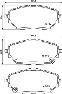 TOYOTA Тормозные колодки перед. C-HR 16-, COROLLA 2.0 Hybrid 19- Toyota C-HR HELLA 8DB 355 037-761