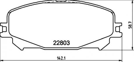 Тормозные колодки дисковые Renault Espace V, Scenic IV 1.5Dh/1.6/1.6D 02.15- Renault Espace, Scenic, Grand Scenic HELLA 8DB 355 039-201