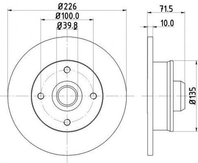 Купить Диск тормозной VW Golf, Passat 85-96 задний. Volkswagen Golf, Jetta, Passat, Scirocco, Corrado, Vento, Seat Toledo, Ibiza, Cordoba, Volkswagen Polo HELLA 8DD 355 101-661 (фото1) подбор по VIN коду, цена 1239 грн.